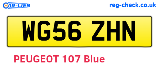 WG56ZHN are the vehicle registration plates.
