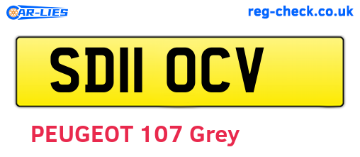 SD11OCV are the vehicle registration plates.