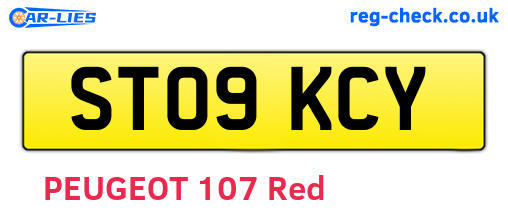 ST09KCY are the vehicle registration plates.