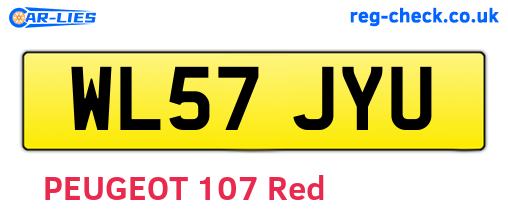 WL57JYU are the vehicle registration plates.