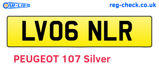 LV06NLR are the vehicle registration plates.