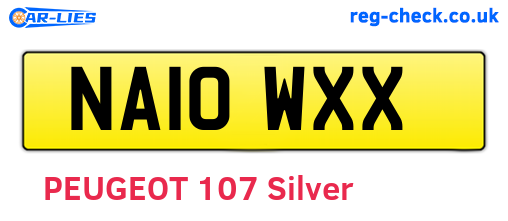NA10WXX are the vehicle registration plates.