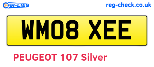 WM08XEE are the vehicle registration plates.
