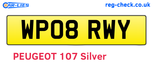 WP08RWY are the vehicle registration plates.