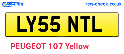 LY55NTL are the vehicle registration plates.