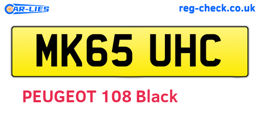 MK65UHC are the vehicle registration plates.