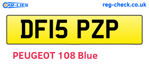 DF15PZP are the vehicle registration plates.