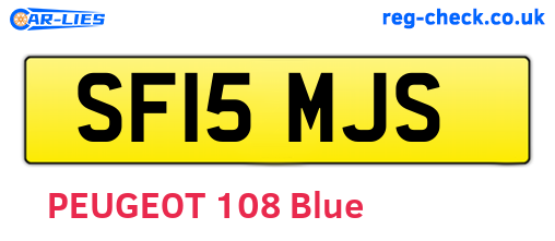 SF15MJS are the vehicle registration plates.