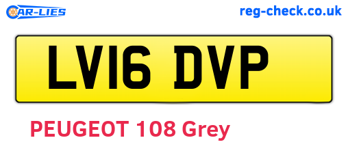 LV16DVP are the vehicle registration plates.