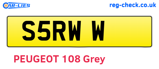 S5RWW are the vehicle registration plates.