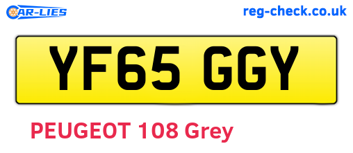YF65GGY are the vehicle registration plates.