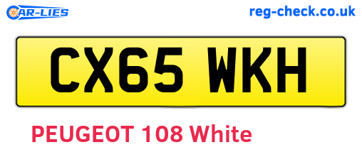 CX65WKH are the vehicle registration plates.