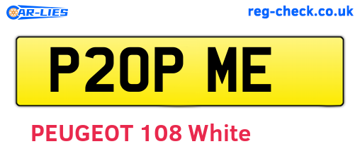 P20PME are the vehicle registration plates.