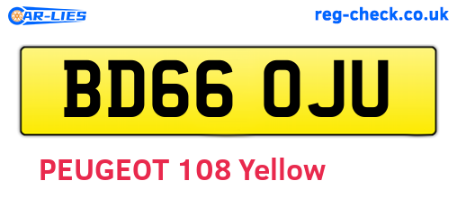 BD66OJU are the vehicle registration plates.