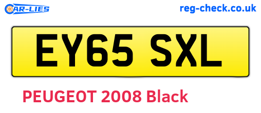 EY65SXL are the vehicle registration plates.