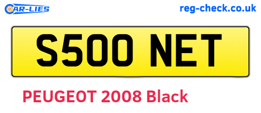 S500NET are the vehicle registration plates.