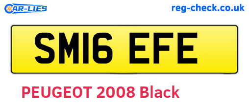 SM16EFE are the vehicle registration plates.