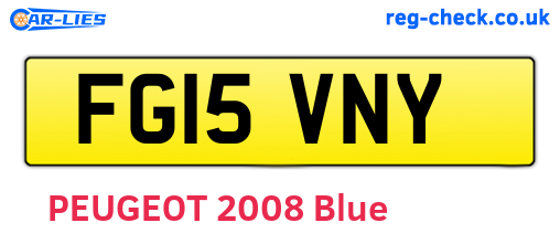 FG15VNY are the vehicle registration plates.