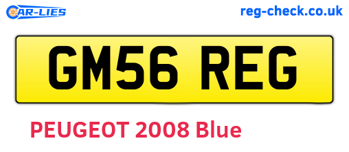 GM56REG are the vehicle registration plates.