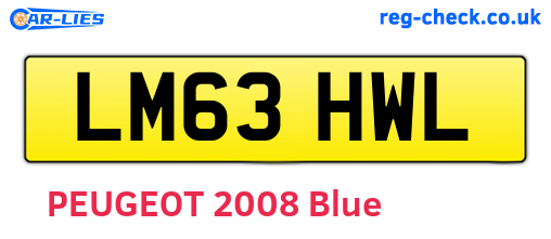LM63HWL are the vehicle registration plates.