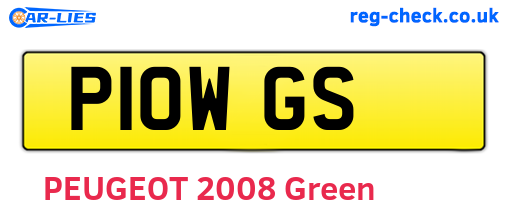 P10WGS are the vehicle registration plates.