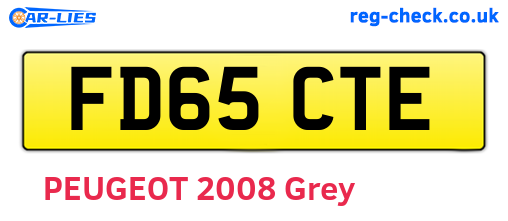 FD65CTE are the vehicle registration plates.
