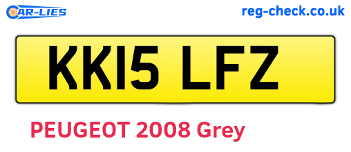 KK15LFZ are the vehicle registration plates.