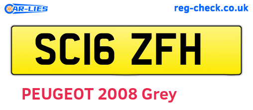 SC16ZFH are the vehicle registration plates.
