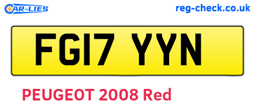 FG17YYN are the vehicle registration plates.