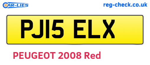 PJ15ELX are the vehicle registration plates.