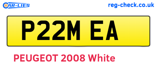P22MEA are the vehicle registration plates.