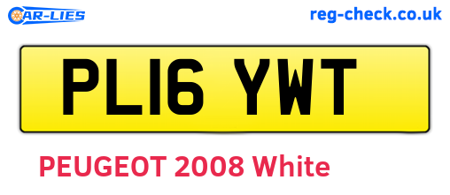 PL16YWT are the vehicle registration plates.