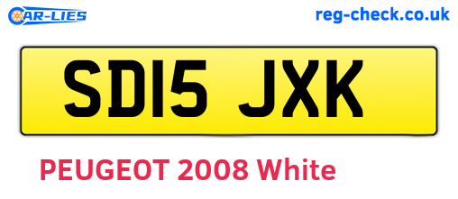 SD15JXK are the vehicle registration plates.