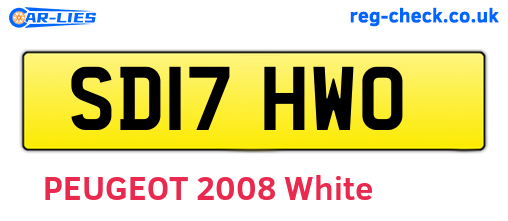 SD17HWO are the vehicle registration plates.