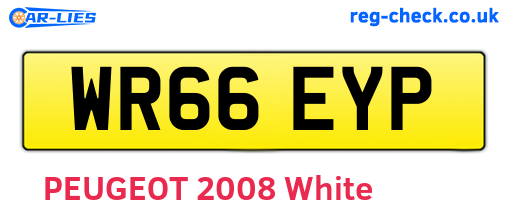 WR66EYP are the vehicle registration plates.