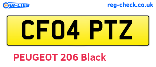 CF04PTZ are the vehicle registration plates.