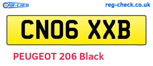CN06XXB are the vehicle registration plates.