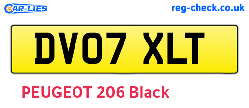 DV07XLT are the vehicle registration plates.