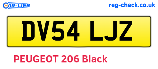DV54LJZ are the vehicle registration plates.