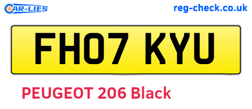 FH07KYU are the vehicle registration plates.
