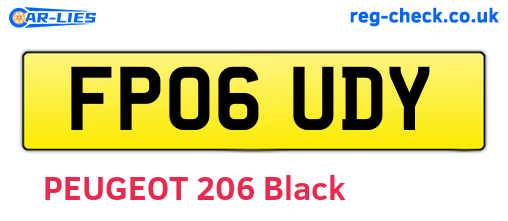 FP06UDY are the vehicle registration plates.