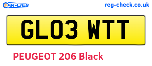 GL03WTT are the vehicle registration plates.