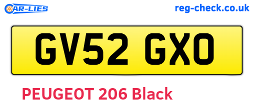 GV52GXO are the vehicle registration plates.
