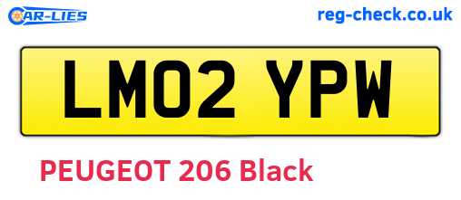 LM02YPW are the vehicle registration plates.