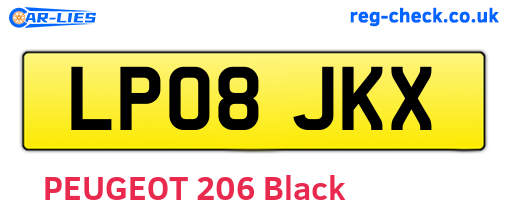 LP08JKX are the vehicle registration plates.