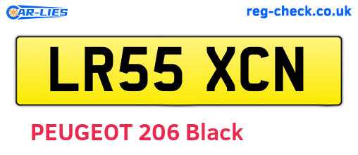 LR55XCN are the vehicle registration plates.