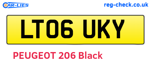 LT06UKY are the vehicle registration plates.