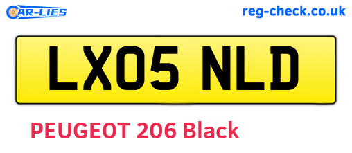 LX05NLD are the vehicle registration plates.
