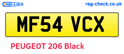 MF54VCX are the vehicle registration plates.