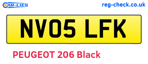 NV05LFK are the vehicle registration plates.